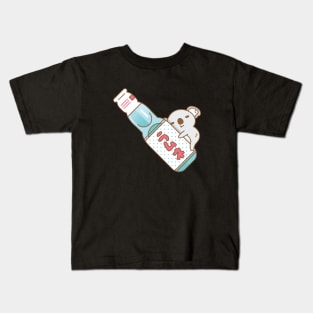 Baby koala with ramune japanese soda Sticker Kids T-Shirt